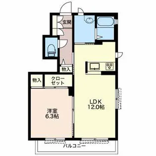 クレアール悠【1階】の間取り