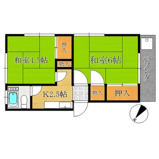 野呂田マンション【2階】の間取り