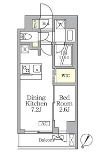 アジールコート三宿テラス【2階】の間取り