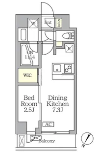 アジールコート三宿テラス【3階】の間取り