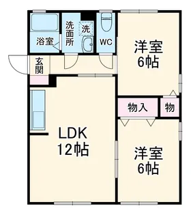 ドエル尾崎【1階】の間取り
