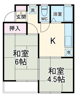 ファミールハイツA棟【2階】の間取り