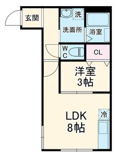 Flat八千代村上【103号室】の間取り