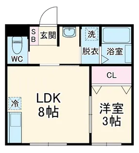 Flat八千代村上【2階】の間取り