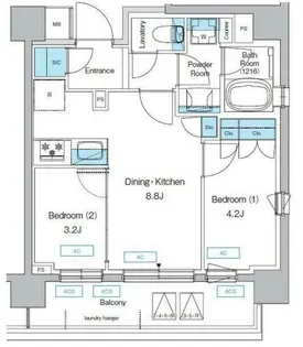 プレディアコート三軒茶屋【5階】の間取り