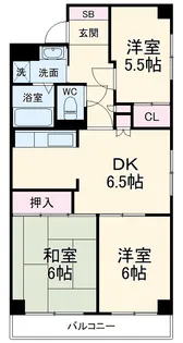 サンドミールさわらび【3階】の間取り