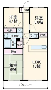 フォーリスト・フジカ【1階】の間取り