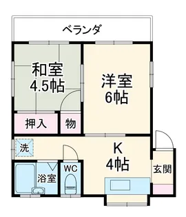 グリーンハイツ横須賀B【2F号室】の間取り