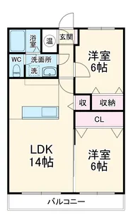 SENOX-Ⅰ【1E号室】の間取り