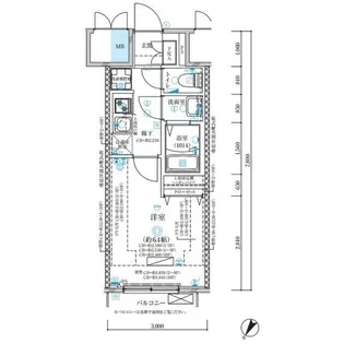 ディアレイシャス名古屋中村公園Ⅱ【702号室】の間取り