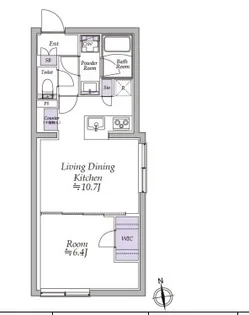 アトリオフラッツ高円寺【303号室】の間取り