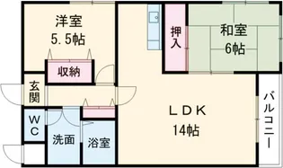 グレースヒル幸【407号室】の間取り