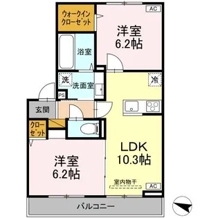 ブランシェ・ネスト (Blanche Nest)【3階】の間取り