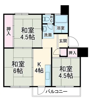 丸子南団地3号棟【502号室】の間取り