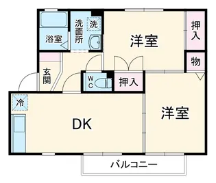 ビラージュⅡA【1階】の間取り
