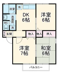 サウスメゾン B【1階】の間取り