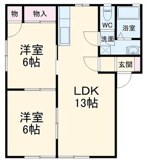 メルベーユ鴨宮A棟【1階】の間取り