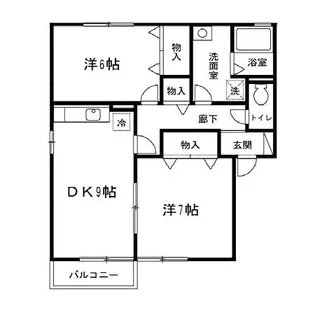 リビングタウン野田A【2階】の間取り
