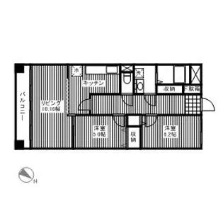 ソシアプラザ【0110号室】の間取り