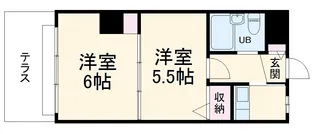 第33長栄今小路メリーハイツ【1階】の間取り