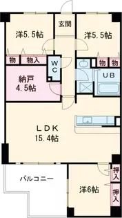 サンシティ桂坂参番館【7階】の間取り