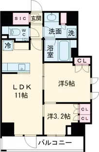 クレストコート中野富士見町【505号室】の間取り