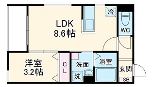 LA BLANCHE【3階】の間取り