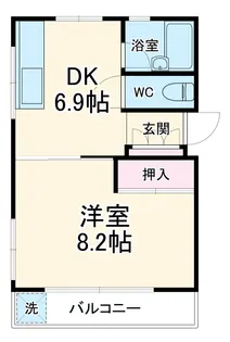 メゾネットSUGITA【1階】の間取り
