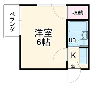 フラッツ初石【1階】の間取り