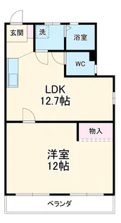 ハイツ忠雅【3階】の間取り
