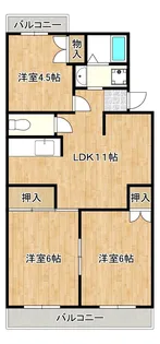エーデルワイス【402号室】の間取り