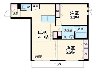 Paddington【1階】の間取り