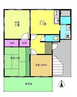 パルムけやき【1階】の間取り