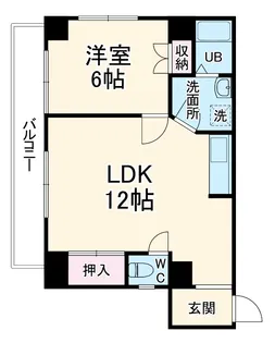 グリーンクレスト青木【2B号室】の間取り
