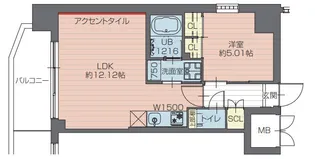 プレジオ川口ASIAN【9階】の間取り