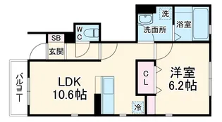 グロワール・ブランシュ【1階】の間取り