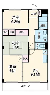 フローラ日の出【203号室】の間取り