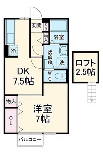 ハイネスK【2階】の間取り