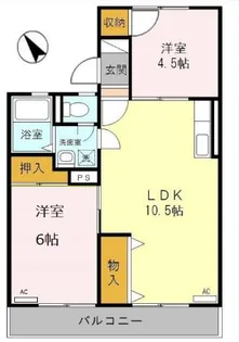 グリーンハイツ【02030号室】の間取り