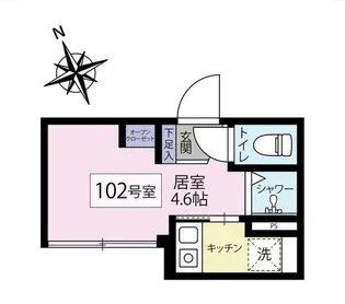 CRESTA松陰【1階】の間取り