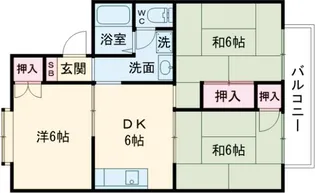 オレンジハイツ【1階】の間取り