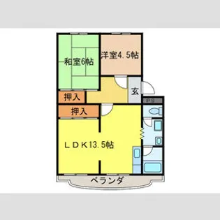 第2光陽ハイツ【1階】の間取り