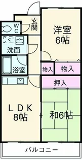 カルモ中村【2階】の間取り