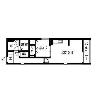 Anecis笠取町Ⅱ【201号室】の間取り