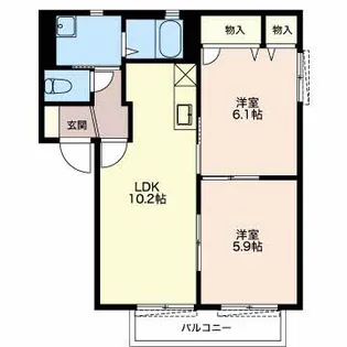 ブレシアスヒルⅡ【1階】の間取り