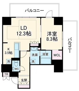 ザ・ハウス豊橋WEST 1104号室【11階】の間取り