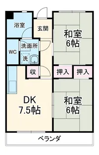 エスポワール長良【3-B号室】の間取り