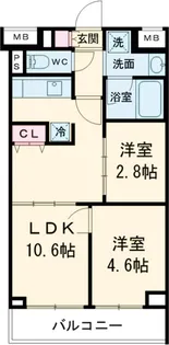 プラネソシエプラス桜台【210号室】の間取り