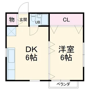 みのるアパート【201号室】の間取り