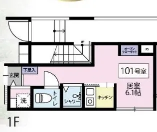CRESTA松陰【1階】の間取り